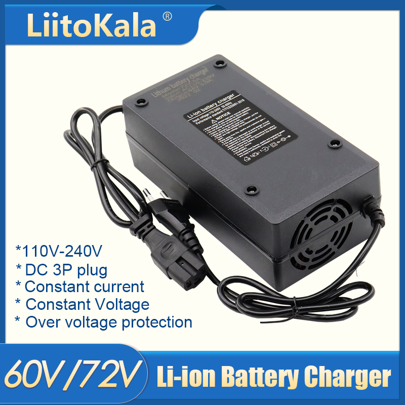 84V 20A Smart Charger - 60V/72V 5A Li-Ion Lithium แบตเตอรี่ไฟฟ้าจักรยานสกูตเตอร์ DC-220V