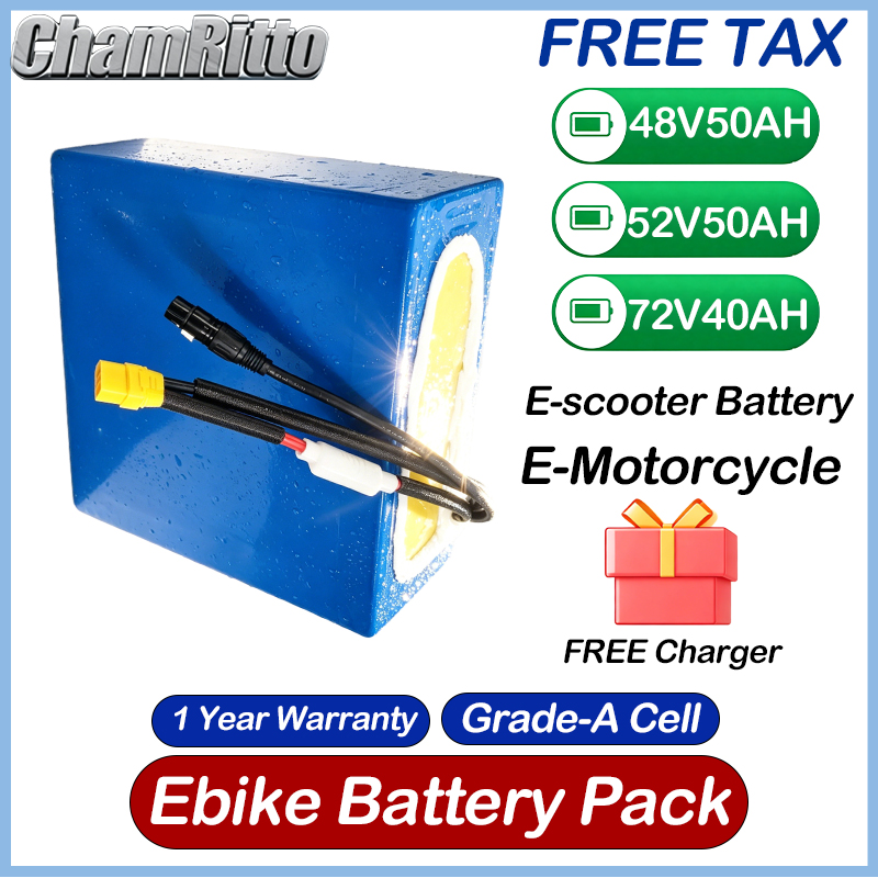 60V 50Ah Electric Scooter Battery - แบตเตอรี่จักรยานไฟฟ้า 48V 52V 30ah 50ah สกู๊ตเตอร์ไฟฟ้า