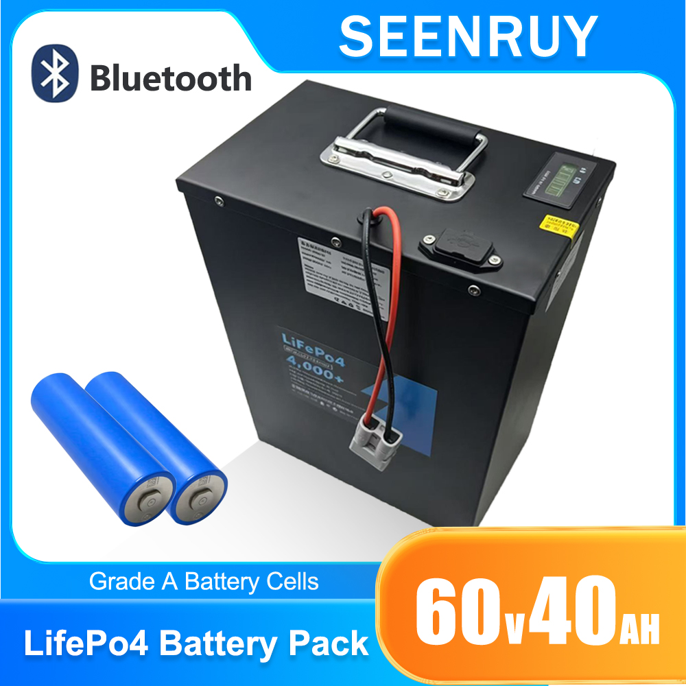 60V 50Ah Electric Scooter Battery - 60V 40AH แบตเตอรี่ LifePO4 ความจุเพียงพอ แบตเตอรี่ลิเธียม
