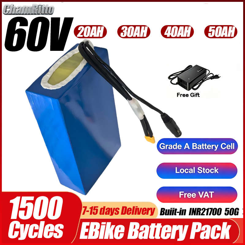 60V 50Ah Electric Scooter Battery - จักรยานไฟฟ้า 60V 1500W แบตเตอรี่ 20ah 25ah