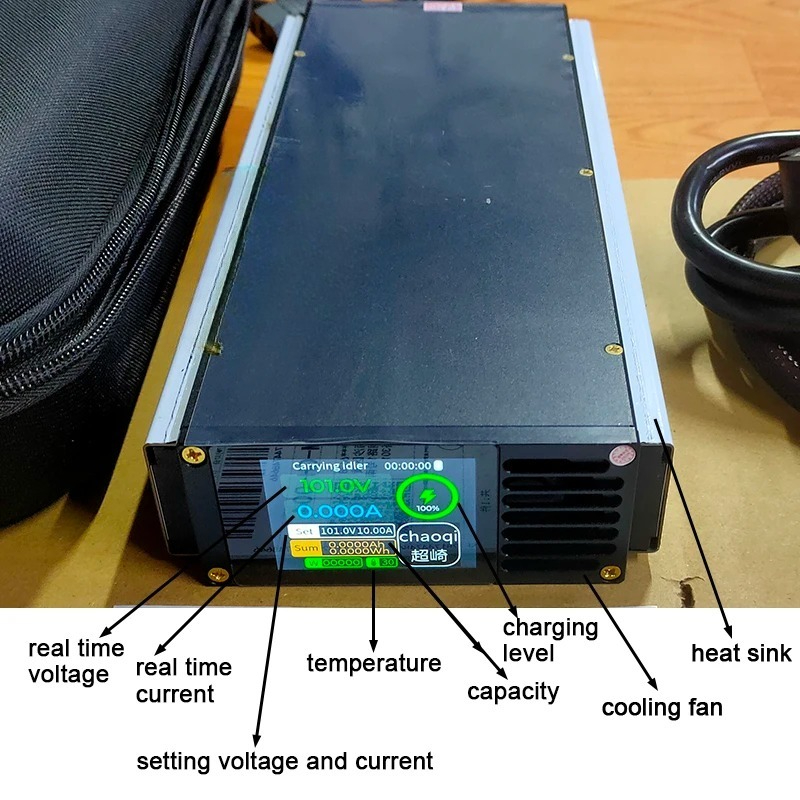 เครื่องชาร์จแบตเตอรี่ลิเธียมอั - 84V 20A Smart Charger บทวิจารณ์และราคา
