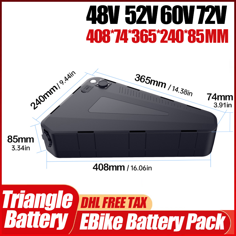 แบตเตอรี่จักรยานไฟฟ้ารูปสามเหล - 72V 50Ah 21700 Lithium Battery บทวิจารณ์และราคา