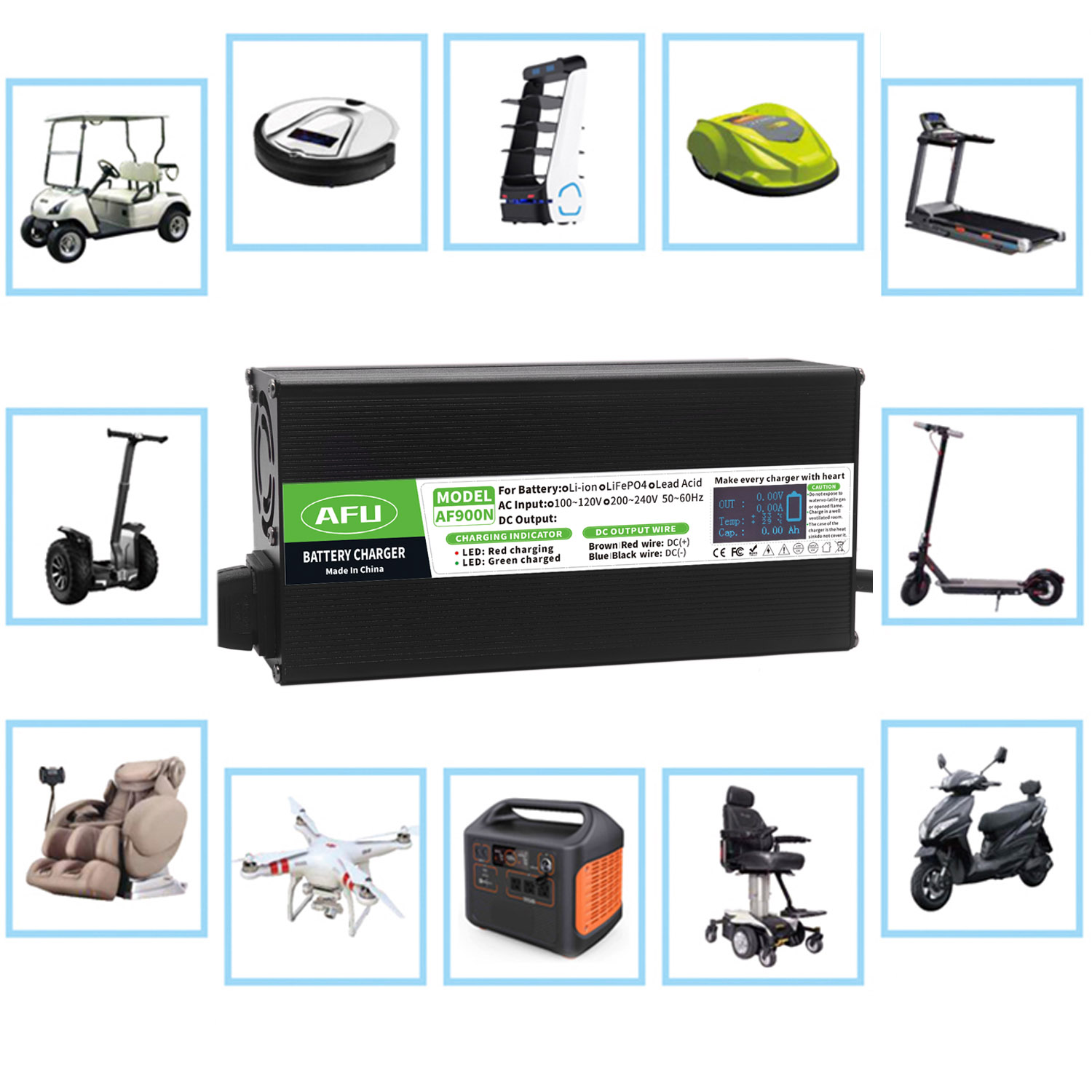 58.4V 15A LiFePO4 แบตเตอรี่เคร - 84V 20A Smart Charger บทวิจารณ์และราคา