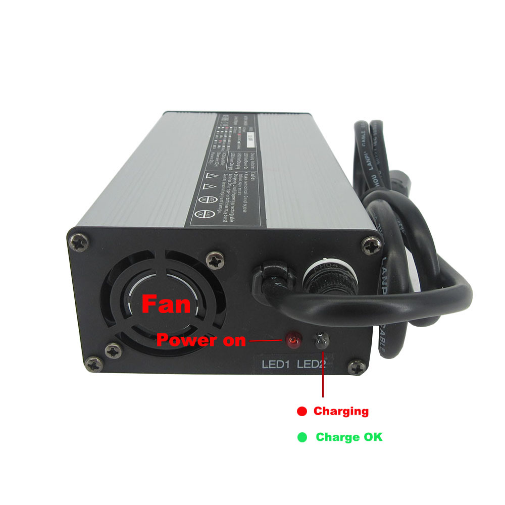เครื่องชาร์จแบตเตอรี่ลิเธียมอั - 84V 20A Smart Charger บทวิจารณ์และราคา